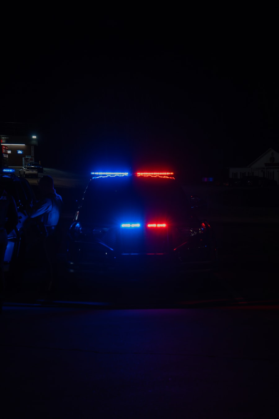 Gyrophares d'un véhicule de police